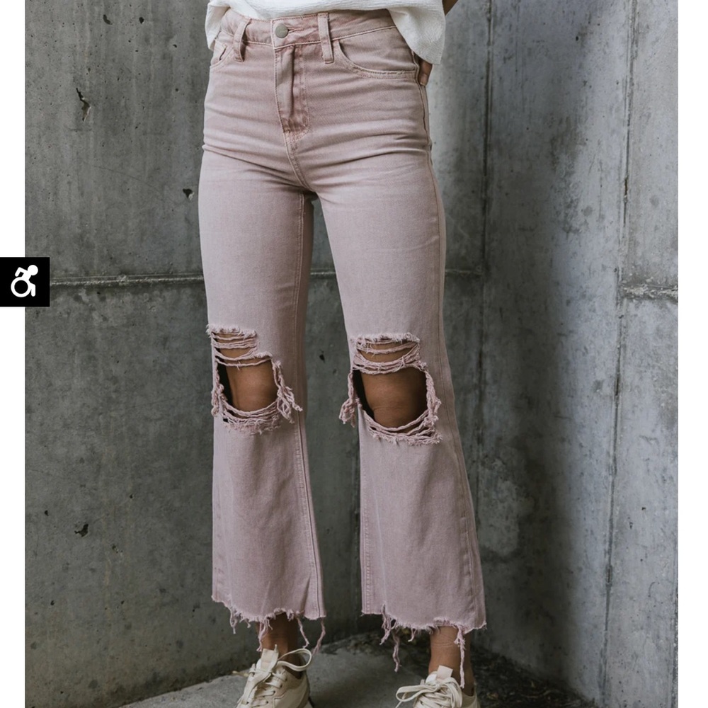 Bohme Charlie Distressed Jeans in Rose